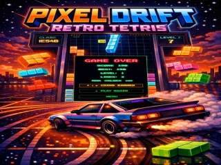 Play PIXEL DRIFT RETRO TETRIS online