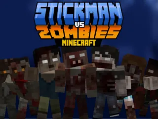 Play Stickman vs Zombies Minecraft online free